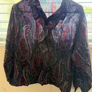 Paisley Patterned Blouse vintage jaeger London size small
